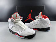 Air Jordan 5 Retro Fire Red Silver Tongue (2020) DA1911-102  - 3