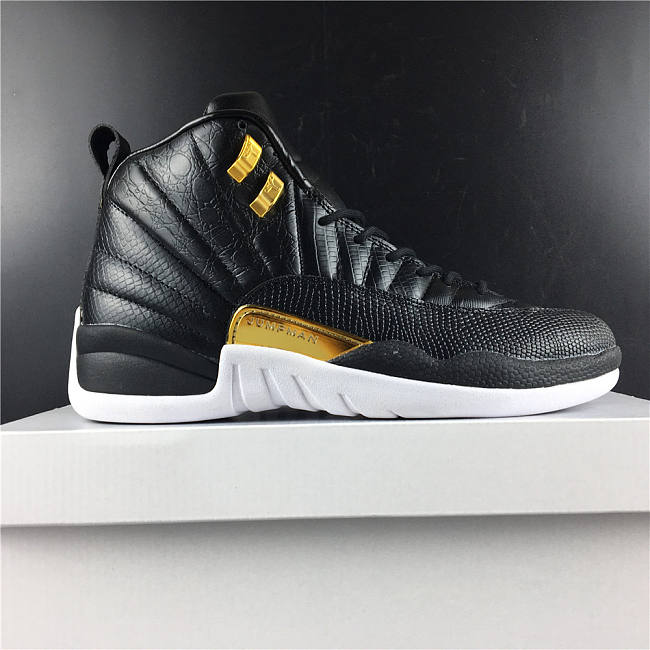 AIR Jordan 12 Retro Black Metallic Gold White (W) AO6068-007 - 1