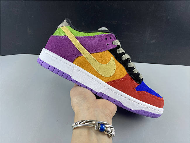 Nike Dunk Low SB Viotech egg rainbow stitching casual skateboard shoes - 1