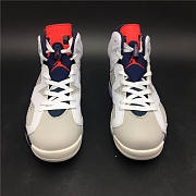 Air Jordan 6 manuscript white gray red dark blue 384664-104 - 6