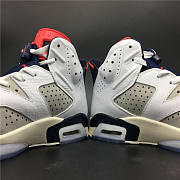 Air Jordan 6 manuscript white gray red dark blue 384664-104 - 4