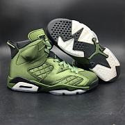 Nike Air Jordan 6 Men Basketball Shoes Camo Green AH4614-303 - 6