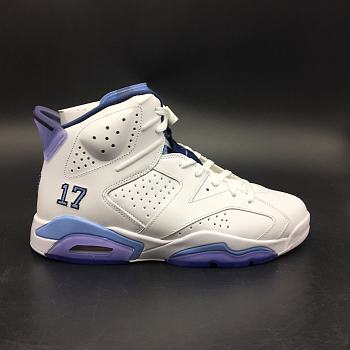 Air Jordan 6 UNC Championship PE White University Blue 384664 110 