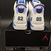 Air Jordan 6 UNC Championship PE White University Blue 384664 110  - 5