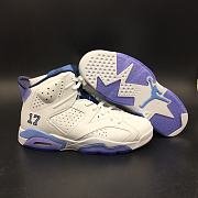 Air Jordan 6 UNC Championship PE White University Blue 384664 110  - 4