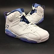 Air Jordan 6 UNC Championship PE White University Blue 384664 110  - 3