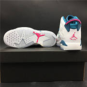 Air Jordan 6 Retro White Laser Fuchsia Green Abyss (GS)  543390-153 - 6