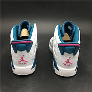 Air Jordan 6 Retro White Laser Fuchsia Green Abyss (GS)  543390-153 - 5