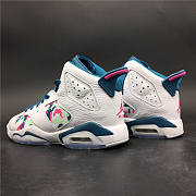 Air Jordan 6 Retro White Laser Fuchsia Green Abyss (GS)  543390-153 - 4