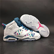 Air Jordan 6 Retro White Laser Fuchsia Green Abyss (GS)  543390-153 - 3