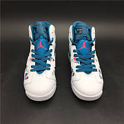 Air Jordan 6 Retro White Laser Fuchsia Green Abyss (GS)  543390-153 - 2