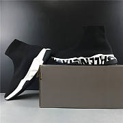 Balenciaga Speed Graffiti Trainers Black White 605972W05GE1015  - 4