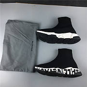 Balenciaga Speed Graffiti Trainers Black White 605972W05GE1015  - 3