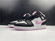 AIR Jordan 1 Mid White Black Light Arctic Pink (GS) 555112-103  - 6