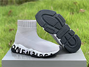 Balenciaga Speed Grey White black-LETTERS 517319 W07U01014 - 5