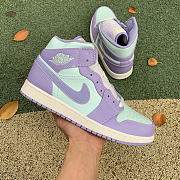 Air Jordan 1 Mid Purple Aqua 554724-500 - 2