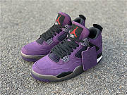 Travis Scott x Air Jordan 4 Purple Suede - Black Midsole - 4