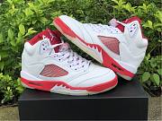 Air Jordan 5 Retro White Pink Red (GS) 440892-106 - 4