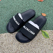 Balenciaga Pool Slide Black White 565826 W1S80 1006 - 1