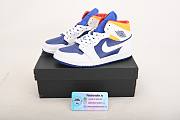 Air Jordan 1 Mid Royal Blue Laser Orange  554724-131 - 6