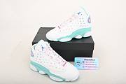 AIR Jordan 13 Retro White Soar Green Pink (GS) 439358-100 - 1