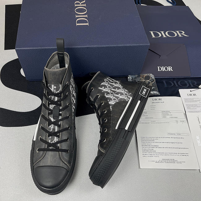 Dior B23 High Top Canvas Oblique Black  3SH118YJP_H960 - 1