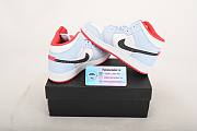 Air Jordan 1 Mid Half Blue Black White Red Shoes CU2802-400 - 4