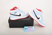 Air Jordan 1 Mid Half Blue Black White Red Shoes CU2802-400 - 2