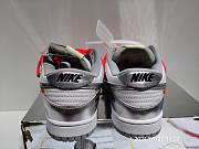 Off-White x Nike SB Dunk Low Silver MetallicWhite-Solar Red CT0856-800  - 2