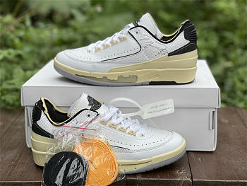  Air Jordan 2 OFF-WHITE White Black Low DJ4375-101