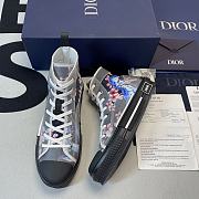 Dior B23 High Canvas Sorayama Dinosaur Navy  - 1