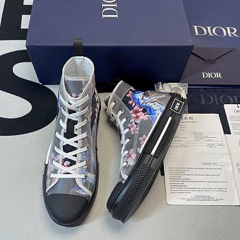 Dior B23 High Canvas Sorayama Dinosaur Navy 