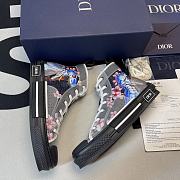 Dior B23 High Canvas Sorayama Dinosaur Navy  - 5