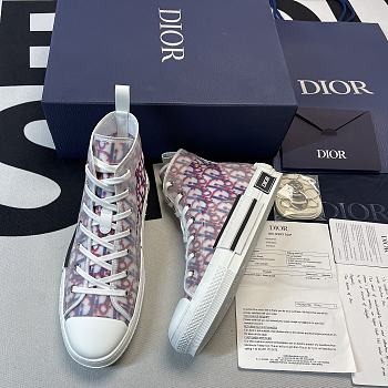 Dior B23 High Top Red Blue Oblique 3SH118YTG_H563