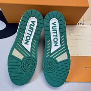 Louis Vuitton LV Trainer Sneaker Low White Green 1A54HS - 4