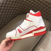 Louis Vuitton LV Trainer Sneaker Mid White Red 1A54IA - 3