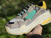 Gucci x Balenciaga The Hacker Project Triple S Beige Green Yellow 681067UMO20 9766 - 4