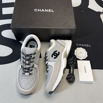 Chanel Low Top Trainer Gray White G38299 Y55434 K3159