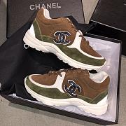 Chanel Low Top Trainer Brown Green  - 5