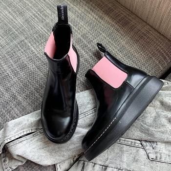 Alexander McQueen Hybrid Chelsea Boot Black Pink