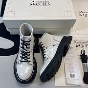 Alexander McQueen Tread Lace Up Boot White - 1