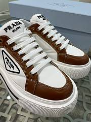 PRADA Milano Low Top White Brown - 6