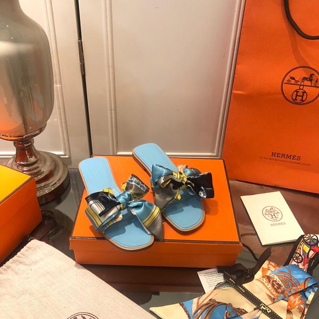 Hermes Slippers Blue - 1