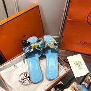 Hermes Slippers Blue - 3