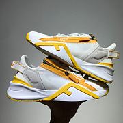 Fendi Nylon Low Top White Yellow - 5