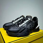 Fendi Nylon Low Top Black White - 1