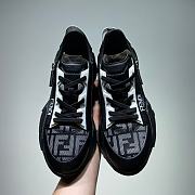 Fendi Nylon Low Top Black White - 4