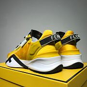 Fendi Nylon Low Top Yellow Black White - 3