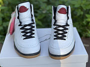 Air Jordan 2 Retro High SP Off-White White Red Custom - 4