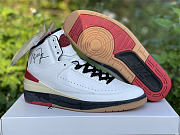 Air Jordan 2 Retro High SP Off-White White Red Custom - 3